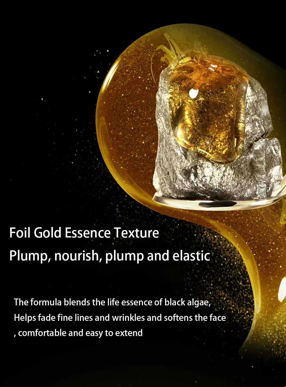 Crème pour le visage en feuille d'or aux algues, 50g, hydratante, raffermissante, contrôle de l'huile de la peau, crème de jour raffermissante, réparation des cellules endommagées