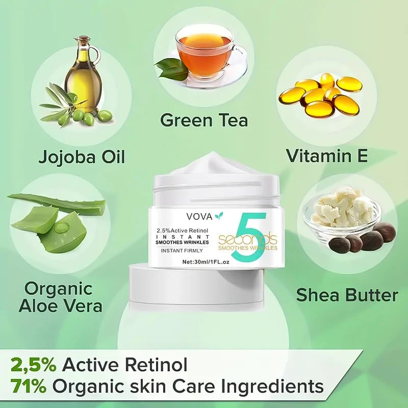 Crème pour le visage en 5 secondes, lisse, raffermissante, élimine les yeux gonflés, Anti-vieillissement, Lifting ferme, hydratant, élimine les ridules, soins pour la peau
