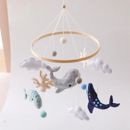 Berceau de bébé lit Mobile cloche hochet jouets en bois Crochet étoiles pendentif lit cloche jouets nouveau-né confort berceau support suspendus jouets cadeaux
