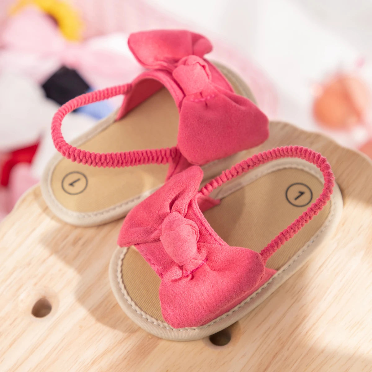 Été bébé filles sandales mode nœud semelle souple chaussures décontractées coton confortable enfant en bas âge chaussures plage bébé sandales 0-18 mois