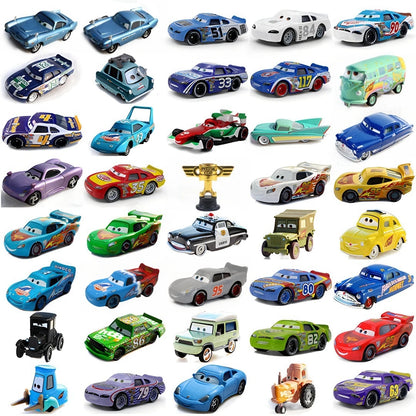 Disney Pixar-Voitures Rains Mcqueen Mack UnmunCollection pour enfants, véhicules moulés sous pression, modèle de jouet en alliage, cadeau, 3 jouets, 1:55