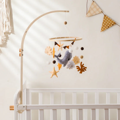 Berceau de bébé lit Mobile cloche hochet jouets en bois Crochet étoiles pendentif lit cloche jouets nouveau-né confort berceau support suspendus jouets cadeaux