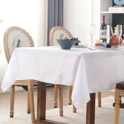 Nappe rectangulaire en Satin pour mariage, blanc et noir, pour fête d'anniversaire, événements, Banquet, décoration de dîner à domicile