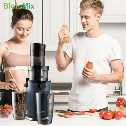 BioloMix-Extracteur de Jus Écrasé, Froid PMurcia Ju479, Fente de Rajeunissement de 78mm, Convient aux Fruits Entiers, Facile à Nettoyer, 200W