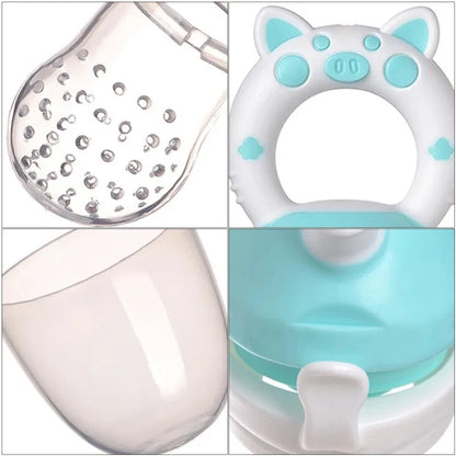 3 en 1 sac nouveau-né bébé aliments frais mangeoire Silicone anneau de dentition jouet mangeoire à fruits sucette formation manger fruits meulage bâton mignon