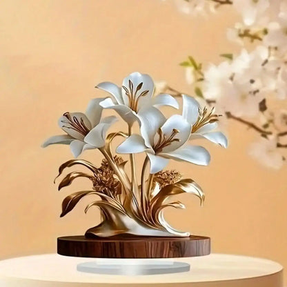 Décoration florale de Table, Plaque de bureau, adaptée à la décoration du salon, de la chambre à coucher, d'étude et du bureau, 1 pièce