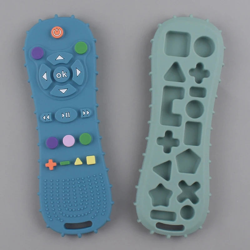 Anneau de dentition en Silicone avec télécommande pour bébé, 1 pièce, gants Anti-alimentation, sucette, Bracelet, bâton de dentition, jouets à mordre