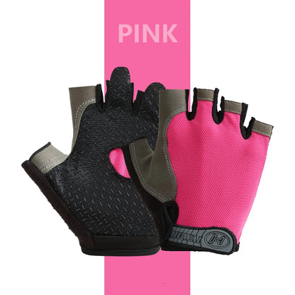 Gants de vélo pour hommes et femmes, demi-doigt, de gymnastique, mitaines respirantes et antidérapantes, pour Fitness, entraînement sportif