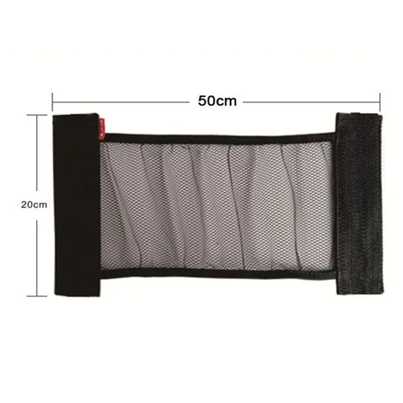 Filet de rangement pour coffre arrière de voiture, maille élastique, sangles fixes, organisateur intérieur de voiture, filet de rangement pour extincteur, sac de fixation arrière de siège, accessoire de voiture