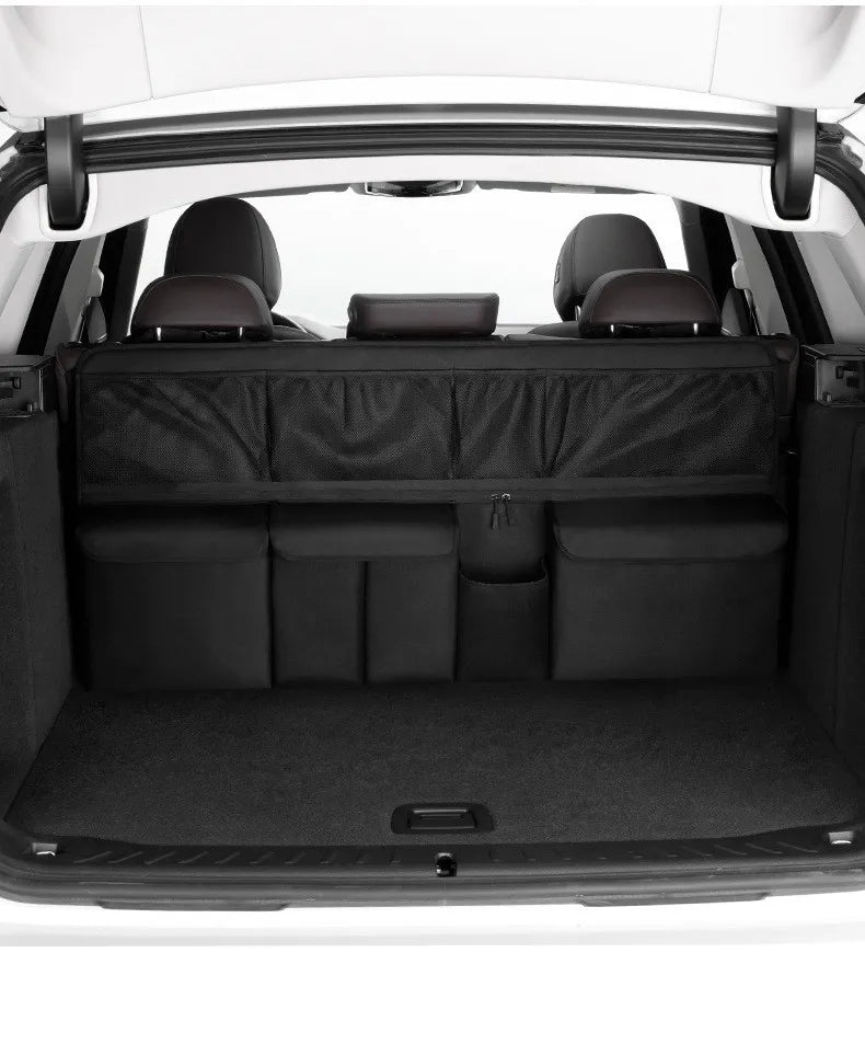 Sac de rangement pour coffre de voiture, sac suspendu pour dossier de siège de voiture SUV, sac de rangement multifonctionnel en maille, articles de rangement pour intérieur de voiture