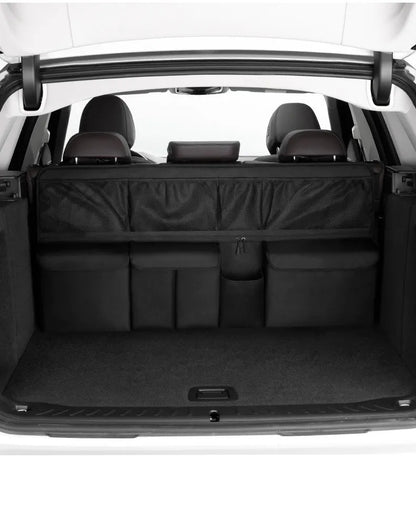Sac de rangement pour coffre de voiture, sac suspendu pour dossier de siège de voiture SUV, sac de rangement multifonctionnel en maille, articles de rangement pour intérieur de voiture