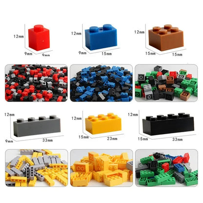1000 bricolage blocs de construction créatifs ensemble en vrac blocs de construction classiques urbains assemblés cadeau d'anniversaire jouets éducatifs pour enfants