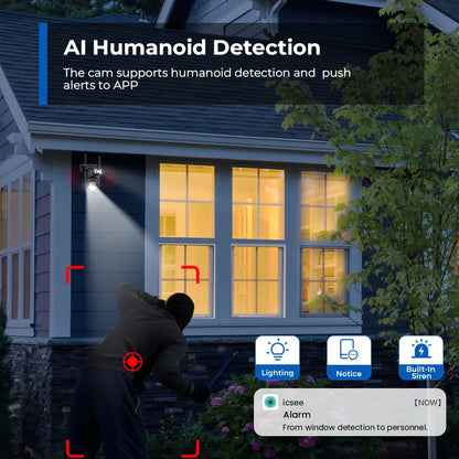 Caméra IP PTZ à double objectif 10MP 5K avec double écran 8MP Ai détection humaine suivi automatique caméra de Surveillance extérieure sans fil O-KAM