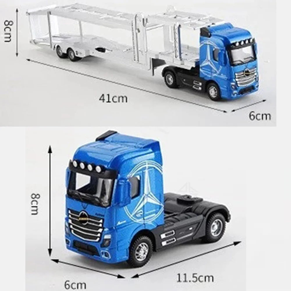1:50 grand camion en alliage moulé sous pression modèle de voiture jouets conteneur retirer son et lumière véhicules de Transport modèle jouets pour garçons cadeaux
