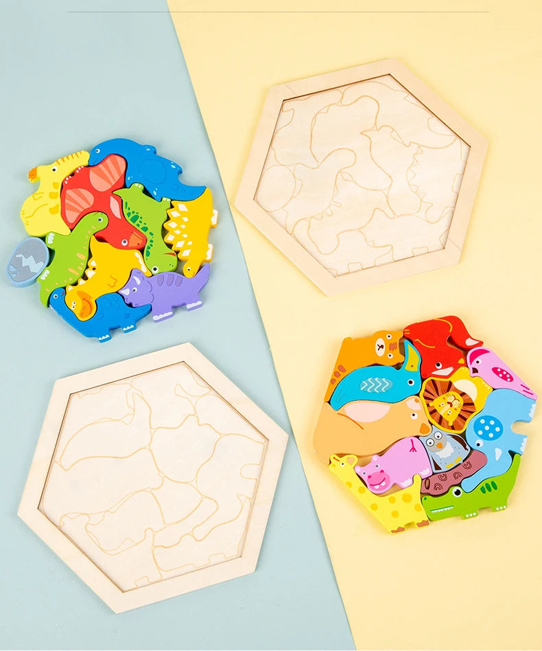 Jouet pour bébé Puzzle en bois Puzzle 3D créatif pour le développement de l'intelligence des enfants Ealy jouet éducatif pour les enfants