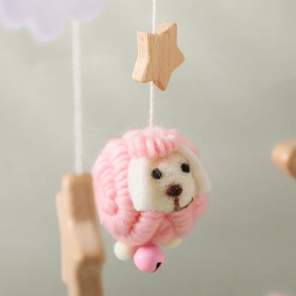 Berceau de bébé lit Mobile cloche hochet jouets en bois Crochet étoiles pendentif lit cloche jouets nouveau-né confort berceau support suspendus jouets cadeaux