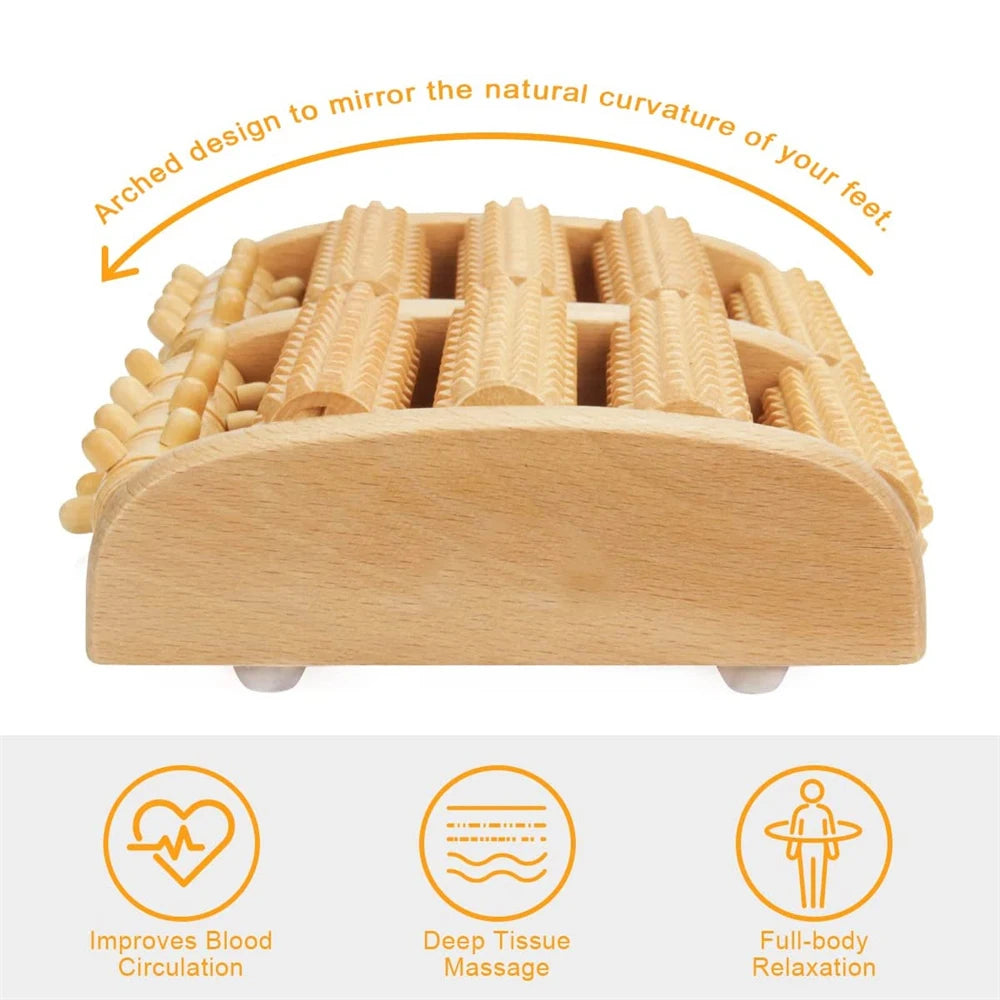 Rouleau de pied en bois, soins en bois, Massage, réflexologie, relaxation musculaire, soulagement, cadeau de Spa, Anti-Cellulite, outils de soins