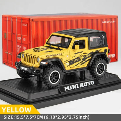 Tout-terrain 7 portes pour modèle de voiture jouet Wrangler moulé sous pression, véhicule en alliage métallique à l'échelle 1/32 pour enfants garçons filles adultes, portes ouvertes, légères