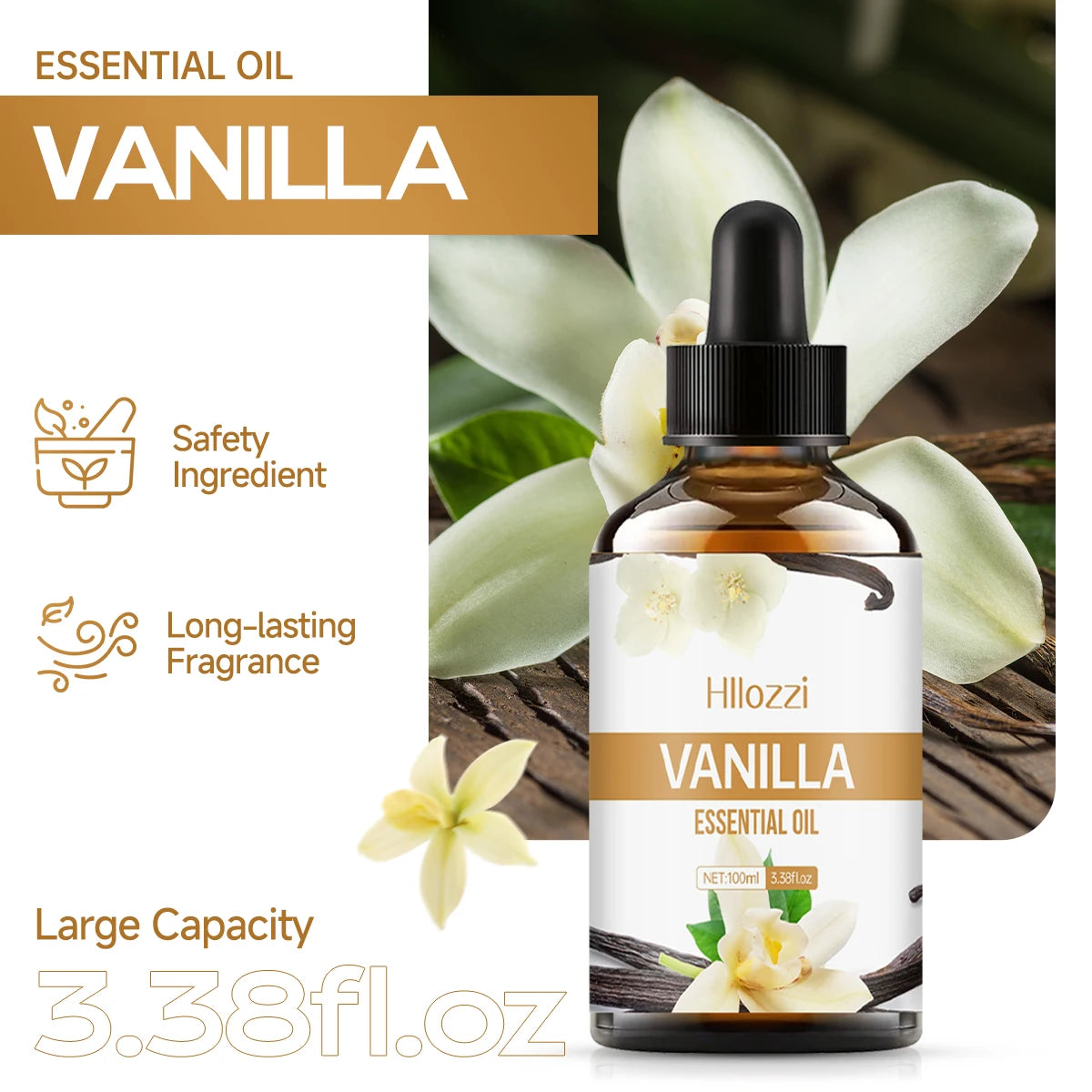 Huile essentielle de vanille pour le visage, SPU, diffuseur d'aromathérapie, savon DIY, adapté à tous types de peau, parfum longue durée