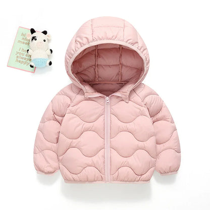 Nouveaux enfants doudoune automne hiver mode garçons filles mince manteaux chauds bébé léger vers le bas coton manteaux enfants vêtements