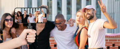Trépied magnétique pour smartphone MagSafe, mini perche à selfie extensible à 360 °, support de trépied à tête sphérique, poignée pour iPhone 14, 13, 12