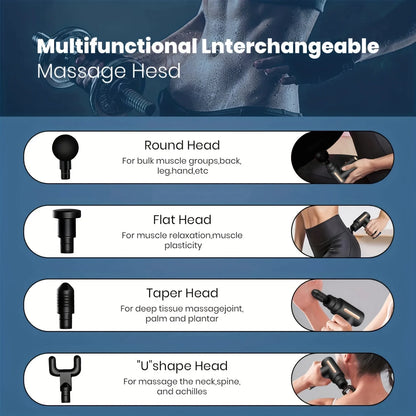 Pistolet de Massage musculaire professionnel à 99 vitesses, masseur pour le cou et le dos, Instrument de Massage, équipement de Fitness, livraison directe