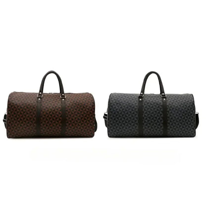 Sacs de voyage rétro géométriques en PU pour femmes, grande capacité, sacs à bandoulière classiques de haute qualité, couleurs assorties, 2024