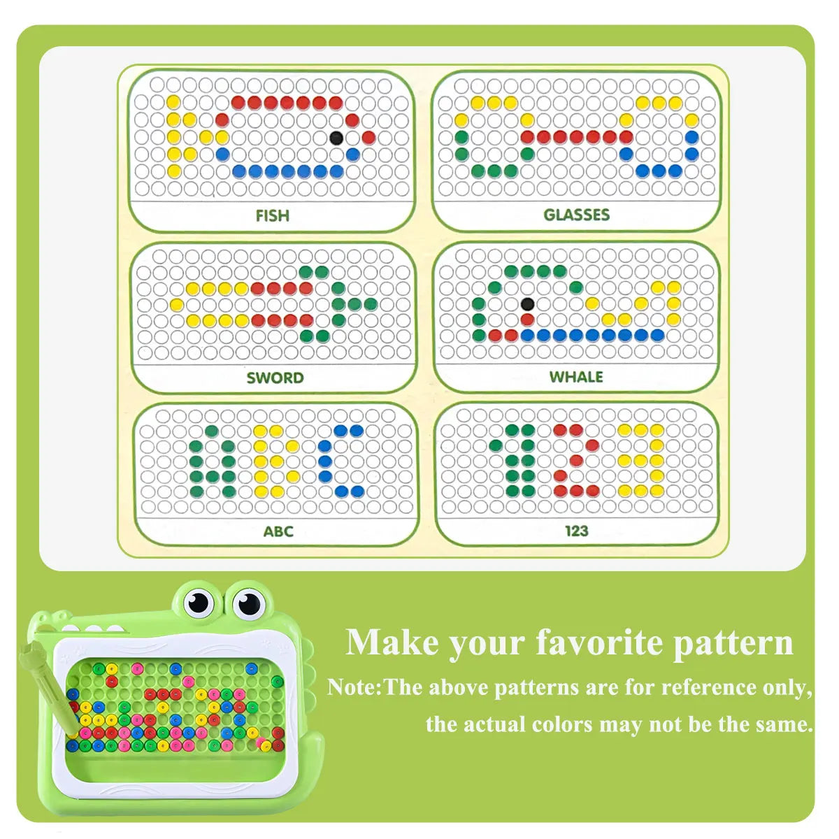 Planche à gribouiller en perles magnétiques pour enfants de 3 à 8 ans, avec stylo Puzzle, jouets de dessin, jeu de Montessori, cadeau éducatif, nouvelle collection