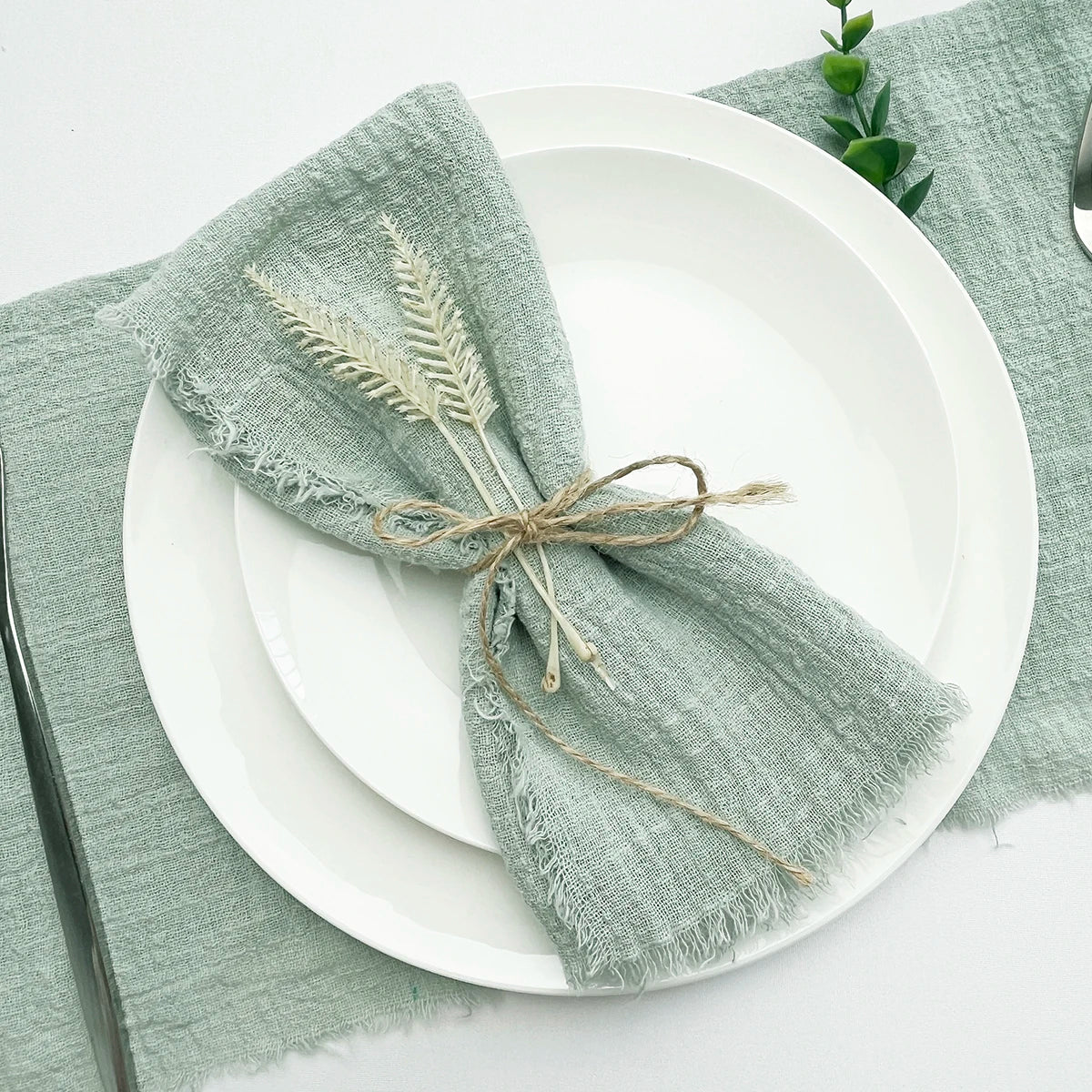 10 pièces 32x32 cm vente en gros gaze de terre cuite serviette en coton serviette de thé réutilisable fête de mariage décor de Table de noël rétro bavures serviette