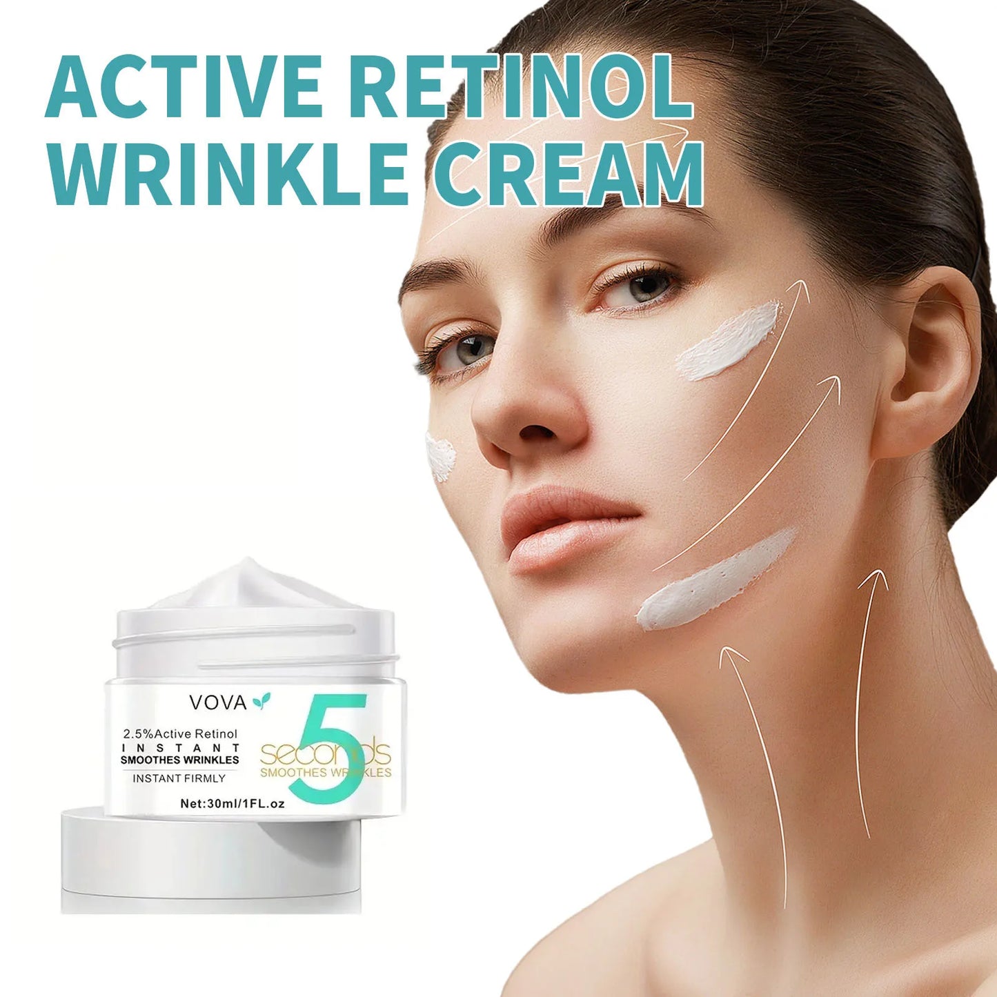 Crème pour le visage en 5 secondes, lisse, raffermissante, élimine les yeux gonflés, Anti-vieillissement, Lifting ferme, hydratant, élimine les ridules, soins pour la peau