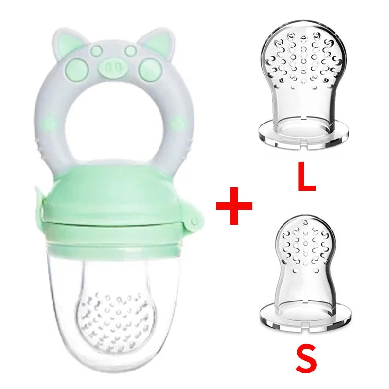 3 en 1 sac nouveau-né bébé aliments frais mangeoire Silicone anneau de dentition jouet mangeoire à fruits sucette formation manger fruits meulage bâton mignon