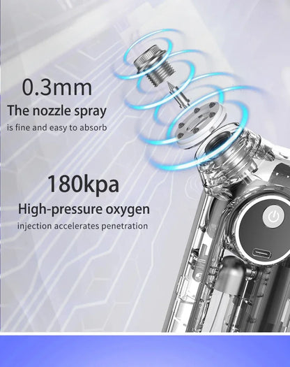 Pulvérisateur de brume hydratant pour la peau du visage, aérographe, nettoyage en profondeur du visage, injecteur d'oxygène, compresseur de brosse à Air sans fil
