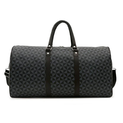 Sacs de voyage rétro géométriques en PU pour femmes, grande capacité, sacs à bandoulière classiques de haute qualité, couleurs assorties, 2024