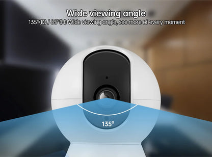 KERUI 5MP 4K Tuya Smart Mini WiFi IP caméra intérieure sans fil sécurité à domicile AI humain détecter CCTV caméra de Surveillance suivi automatique