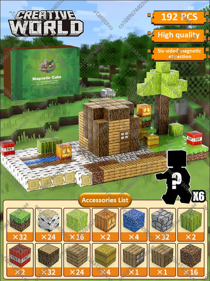 Décennie s de Construction Magnétiques pour Garçon et Fille, Ensemble de Cube Magnétique, Modèle de Bricolage, Jouet Sensoriel STEM, pour Enfant de 3 Ans et +