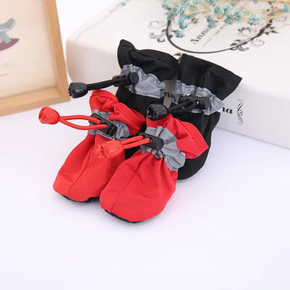 Chaussures antidérapantes pour chiot, 4 pièces, imperméables, pour animaux de compagnie, bottes de neige, de pluie, pour chien, chiot, chat, Chihuahua, soins des pattes, hiver