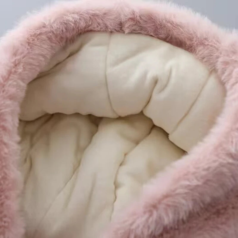 Manteau d'hiver pour filles, Super chaud, fourrure de vison, rembourré, épais, manches longues, manteaux à capuche, veste pour bébés enfants, vêtements d'extérieur en peluche