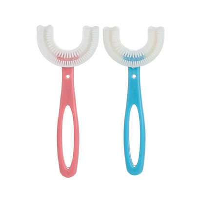 Brosse à dents en Silicone pour bébé, 360 degrés, en forme de U, anneaux de dentition, brosse pour bébé, soins buccaux, nettoyage