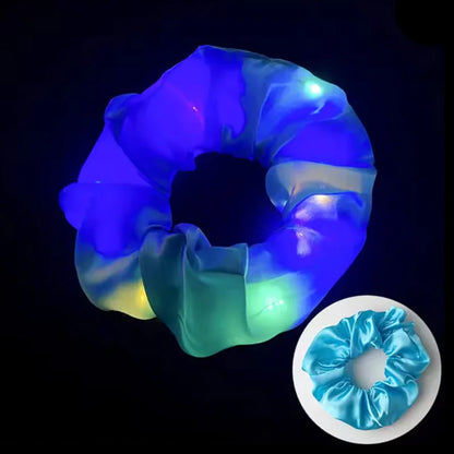 Chouchous lumineux LED populaires pour femmes et filles, corde à cheveux scrunchy scintillante, bandeau lumineux pour Halloween