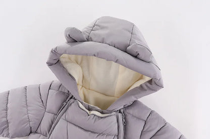 OLEKID 2025 automne hiver bébé barboteuses à capuche Plus velours chaud bébé fille combinaison enfant en bas âge garçons salopette infantile nouveau-né vêtements de nuit