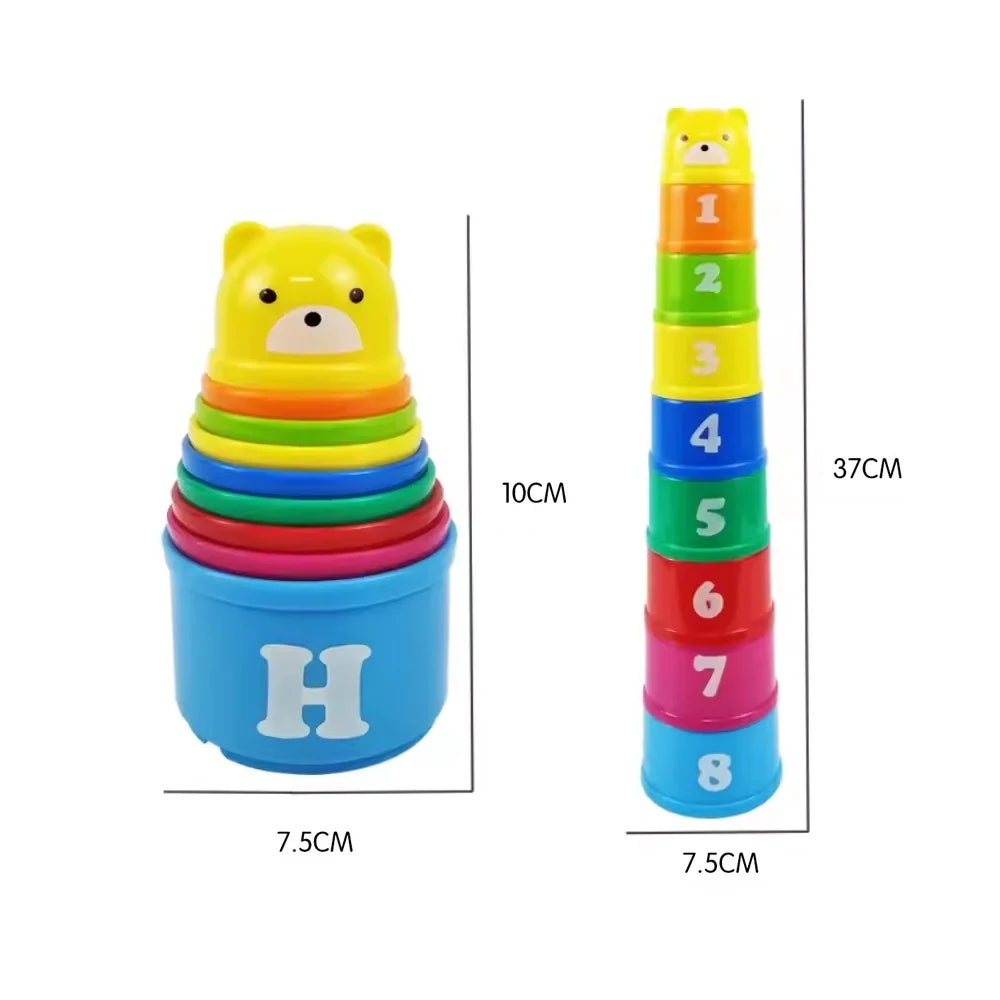 Enfant cerveau réponse bataille pli tasse main vitesse compétition pli tasse bébé pile jeu éducation précoce Puzzle Train jeux de société jouet