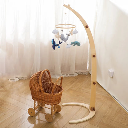 Berceau de bébé lit Mobile cloche hochet jouets en bois Crochet étoiles pendentif lit cloche jouets nouveau-né confort berceau support suspendus jouets cadeaux