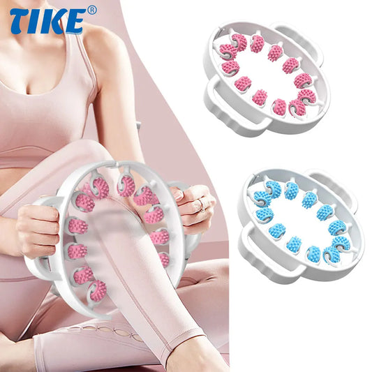 Masseur de jambes multifonctionnel à 12 roues, rouleau de Massage à couverture complète pour bras, taille, Relaxation musculaire des jambes, Machine de Massage manuelle