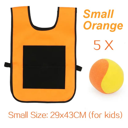 Gilet de jeu de balle Dodge collant, jouet de sport de plein air, accessoires en tissu Jersey, capture de balles en polaire douce, sans danger pour les enfants, adolescents et adultes
