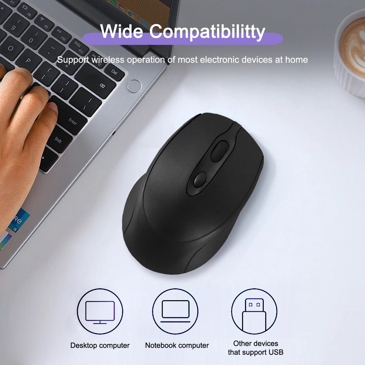 Souris d'ordinateur sans fil Rechargeable 2.4G, Compatible Bluetooth, USB, silencieuse, pour PC, ordinateur portable, Macbook, tablette