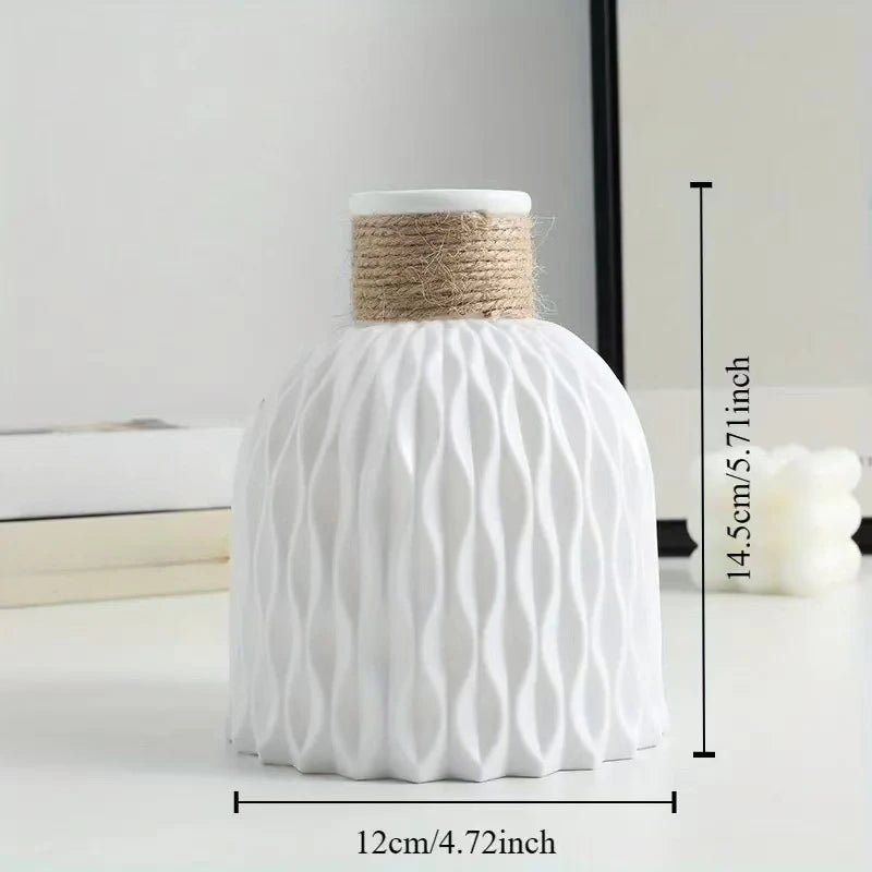 Vase à fleurs en plastique, Vase en fausse céramique pour la décoration de la maison, arrangements floraux, décoration de la maison, Vase à fleurs, centre commercial, décoration de Table