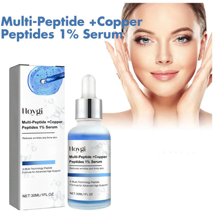 Sérum Peptide de cuivre bleu, Anti-rides, rétrécit les Pores, soins pour la peau, rajeunissement, acide hyaluronique, éclaircissant, hydratant