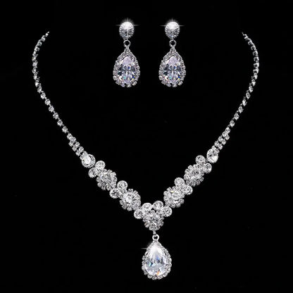 Ensemble de bijoux en diamant Imitation Moissanite, Flash d'explosion, pendentif de luxe, collier et boucles d'oreilles pour femmes, nouvelle collection