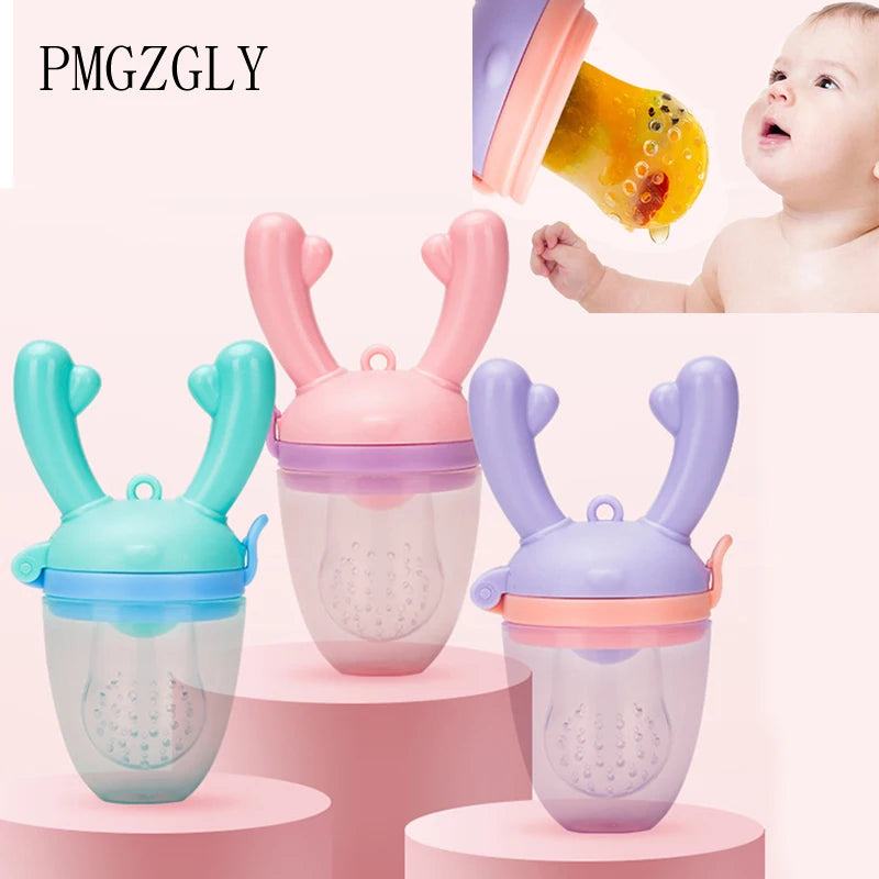 3 en 1 sac nouveau-né bébé aliments frais mangeoire Silicone anneau de dentition jouet mangeoire à fruits sucette formation manger fruits meulage bâton mignon