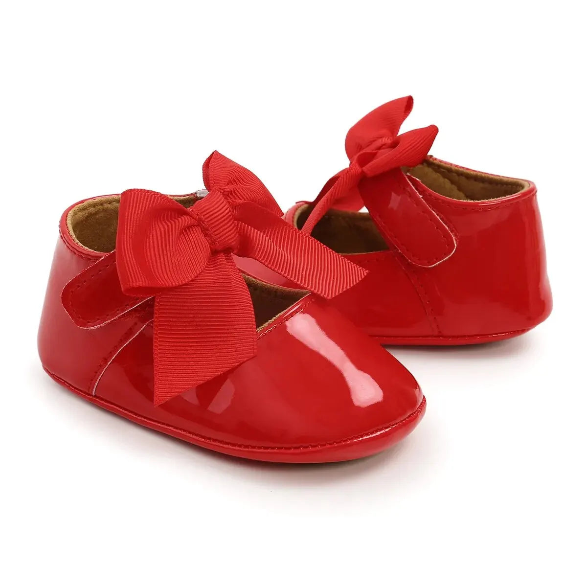 Meckior bébé chaussures nœud papillon semelle en caoutchouc anti-dérapant PU Ballet pantoufles bébé fille robe chaussures premier marcheur enfant en bas âge berceau chaussures